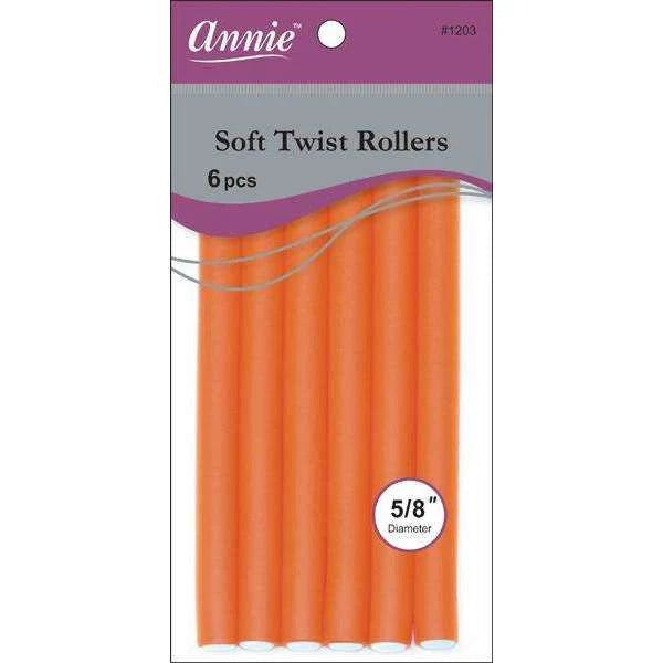 Annie Soft Twist Rollers 5/8" Orange (6pcs) #1203