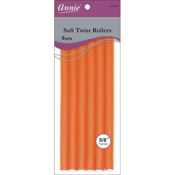Annie Soft Twist Rollers 5/8" XL Orange (6pcs) #1208