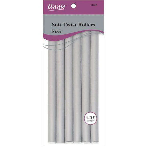 Annie Soft Twist Rollers 11/16" XL Gray (6pcs) #1209