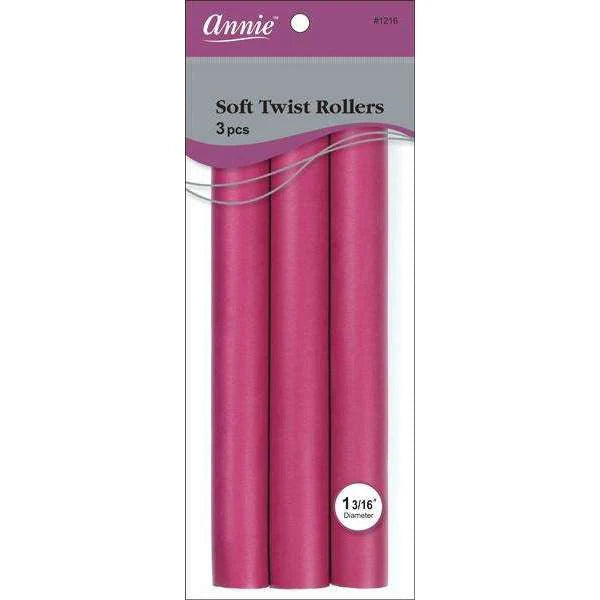 Annie Soft Twist Rollers 1 3/16" XL Plum (3pcs) #1216