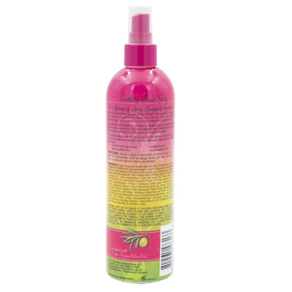African Pride Dream Kids Smoothing Moisturizing Braid Spray 12 oz