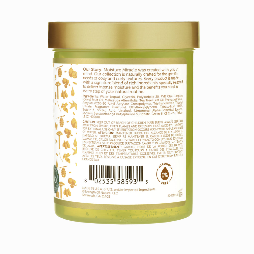 African Pride Moist Miracle Styling Gel w/Olive & Tea tree Oil 18 oz