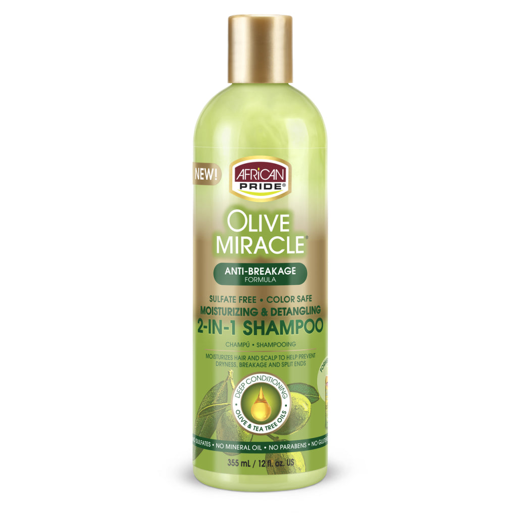 African Pride Olive Miracle 2-in-1 Shampoo 12 oz