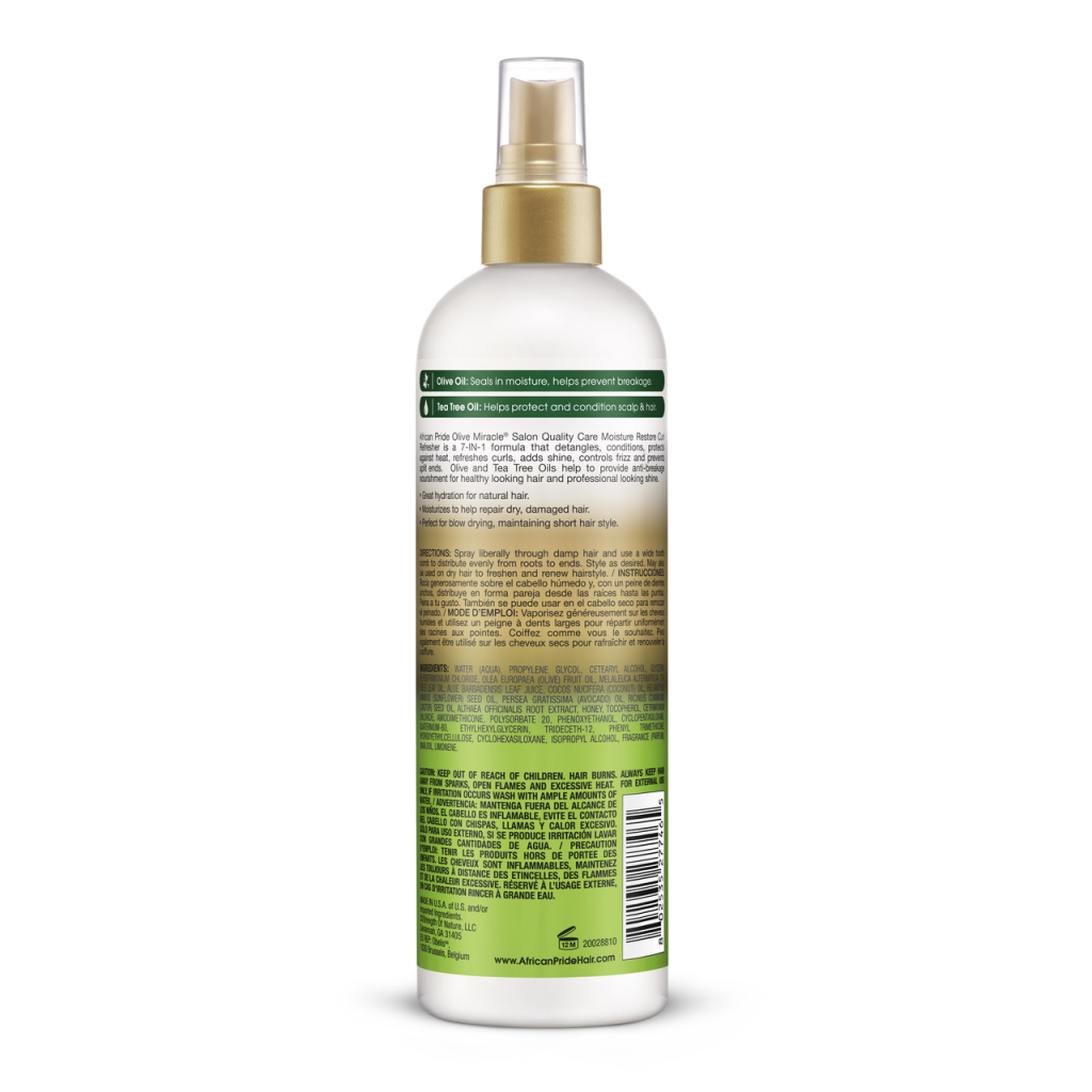 African Pride Olive Miracle Curl Refresher 12 oz