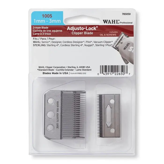WAHL 3 Hole Clipper Blade - Standard - 1mm-3mm