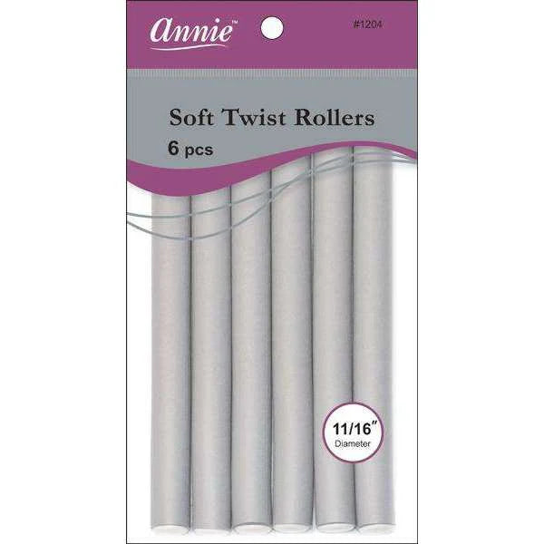 Annie Soft Twist Rollers 11/16" Gray (6pcs) #1204