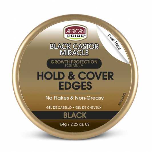 African Pride Black Castor Miracle Edge Gel 2.25 oz