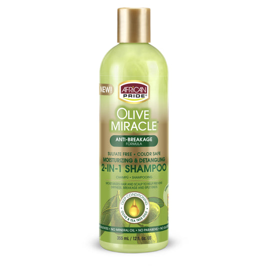African Pride Olive Miracle 2-in-1 Shampoo 12 oz