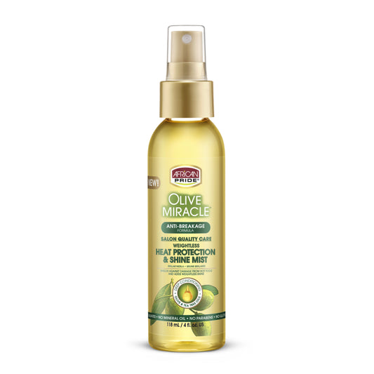 African Pride Olive Miracle Heat Protection Shine & Mist 4 oz