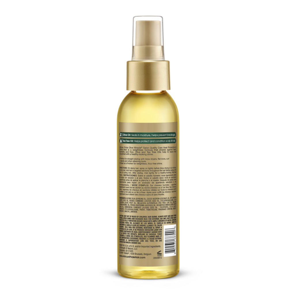 African Pride Olive Miracle Heat Protection Shine & Mist 4 oz